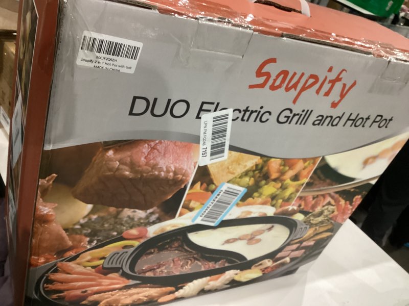 Soupify 2 in 1 Hot Pot with Grill, Electric Korean BBQ Grill, Independent Dual Temperature Control &