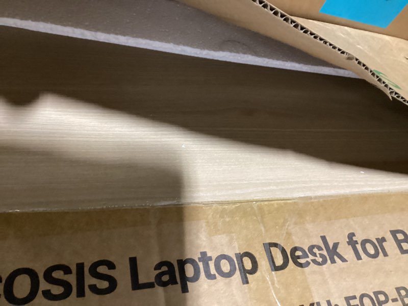 Condition photo showing Good Condition for Laptop Desk for Bed Height Adjustable, Lap Bed Table with USB/Storage Drawer/Cup Holder/Tablet Stand/Book Shelf, Foldable Breakfast Tray Portable for Reading Writing, Sofa & Floor, Glacier