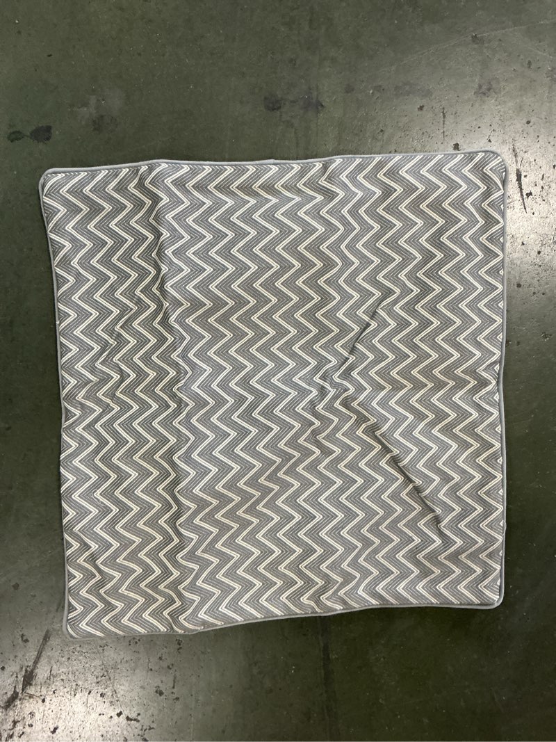 Textured Chevron Pillow Cover Color: Gray 18 x 18”