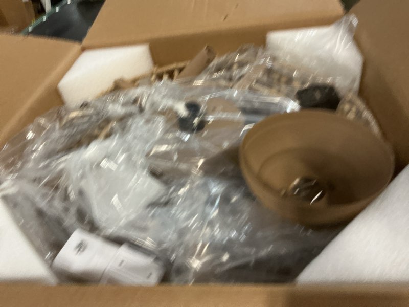 Condition photo showing Good Condition for Ceiling Fan with Light and Remote, 20'' Fandelier Ceiling Fan with Light, Boho Caged Ceilings Fan with Lights Flush Mount for Bedroom, Living Room, Dining Room 23 Inch Boho Caged Ceiling Fans with Lights