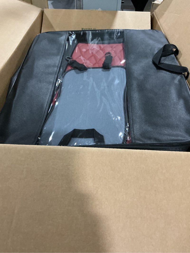 Condition photo showing Good Condition for similar to stock photo Aierxuan 5pcs Car Seat Covers Full Set with Waterproof Leather, Airbag Compatible Automotive Vehicle Cushion Cover Universal Fit for Most Cars (Black and Red) Black-Red 5 PCS Full Set