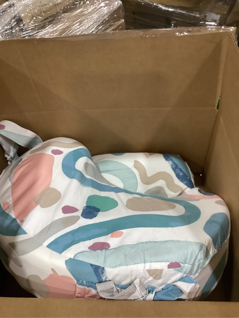 Condition photo showing New/Like New for my brest friend organic cotton super deluxe nursing pillow - enhanced comfort & ergonomic breastfeeding pillow - ultimate support for mom & baby - adjustable with handy side pocket, modern art modern art super deluxe