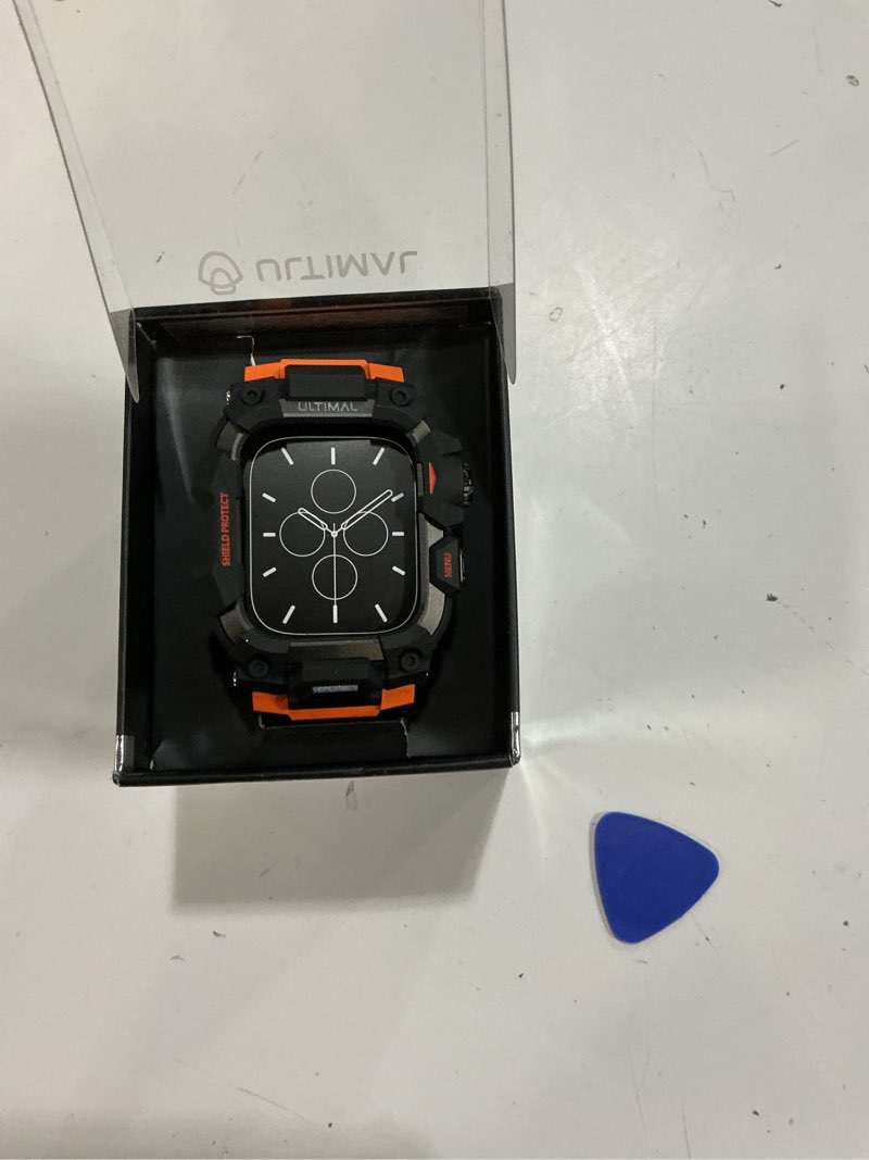 Condition photo showing Good Condition for ultimal rugged case with band for apple watch 44mm,compatible with apple watch series se 3/se 2/se generation/6/5/4, military grade shockproof bumper cover for iwatch tactical band men (orange, 44mm) orange 44mm