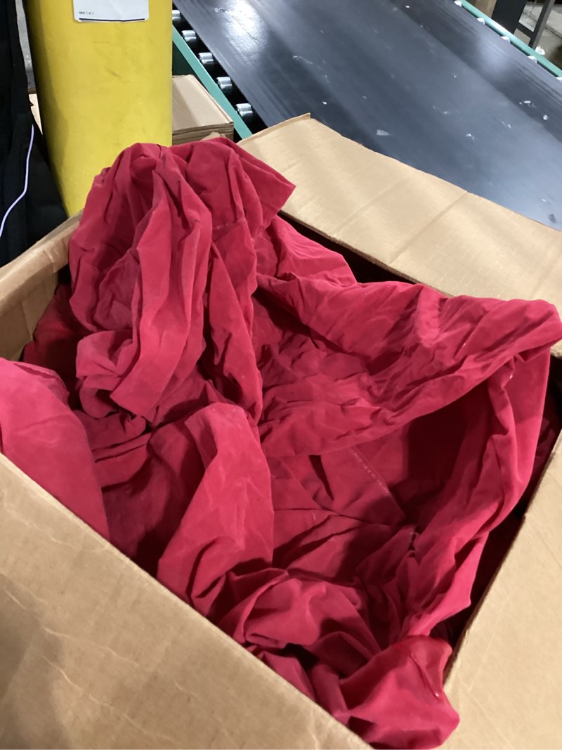 Condition photo showing As Is for 6 Pcs Bean Bag Chairs for Adults Inflatable Chairs with Electric Air Pump,Blow up Couch Folding Portable Inflatable Couch Lazy Sofa for Reading Living Room Camping (Red) 6 Red