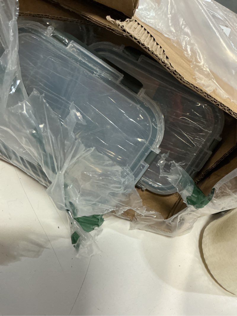 Condition photo showing Good Condition for [8-pack,30 oz]glass meal prep containers,glass food storage containers,airtight lunch containers with lids, microwave, oven, freezer and dishwasher gray