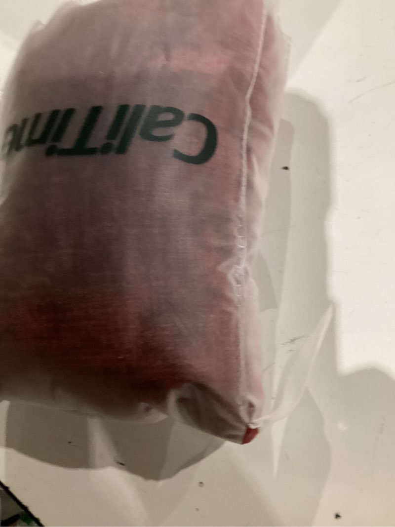 Condition photo showing Good Condition for calitime christmas throw pillow covers decorative 18 x 18 inches pack of 2 cozy chenille cushion cases for couch sofa bed living room home burgundy 18" x 18" (pack of 2) burgundy