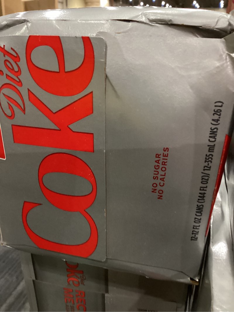 Condition photo showing Good Condition for Diet Coke Soda Soft Drink Fridge Pack Cans, 12 fl oz, 12 Pack Diet Coke 12 Fl Oz (Pack of 12)