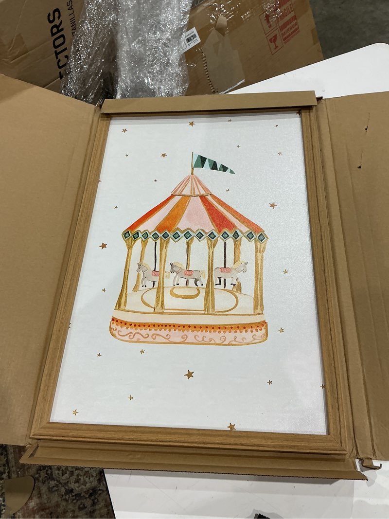 Condition photo showing Good Condition for ferris wheel print carnival kids room wall art minimalist poster children's pastel nursery circus nature picture home decor pictures baby photo