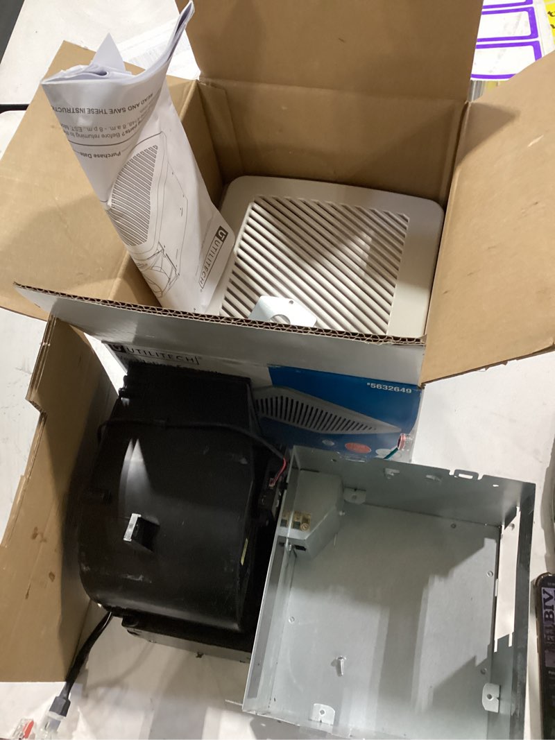 Condition photo showing Good Condition for utilitech 1.5-sone 100-cfm white bathroom fan with humidity sensor, energy star