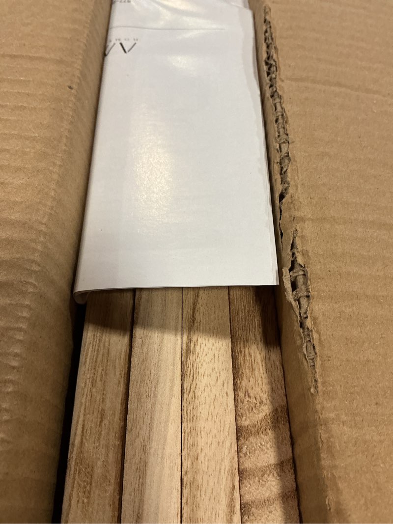 Condition photo showing New/Like New for amada homefurnishing corner floating shelves, set of 4 corner shelf wall mounted, shelves for wall decor, corner wood shelf for home decor, office, bedroom, bathroom, laundry room, kitchen natural wood