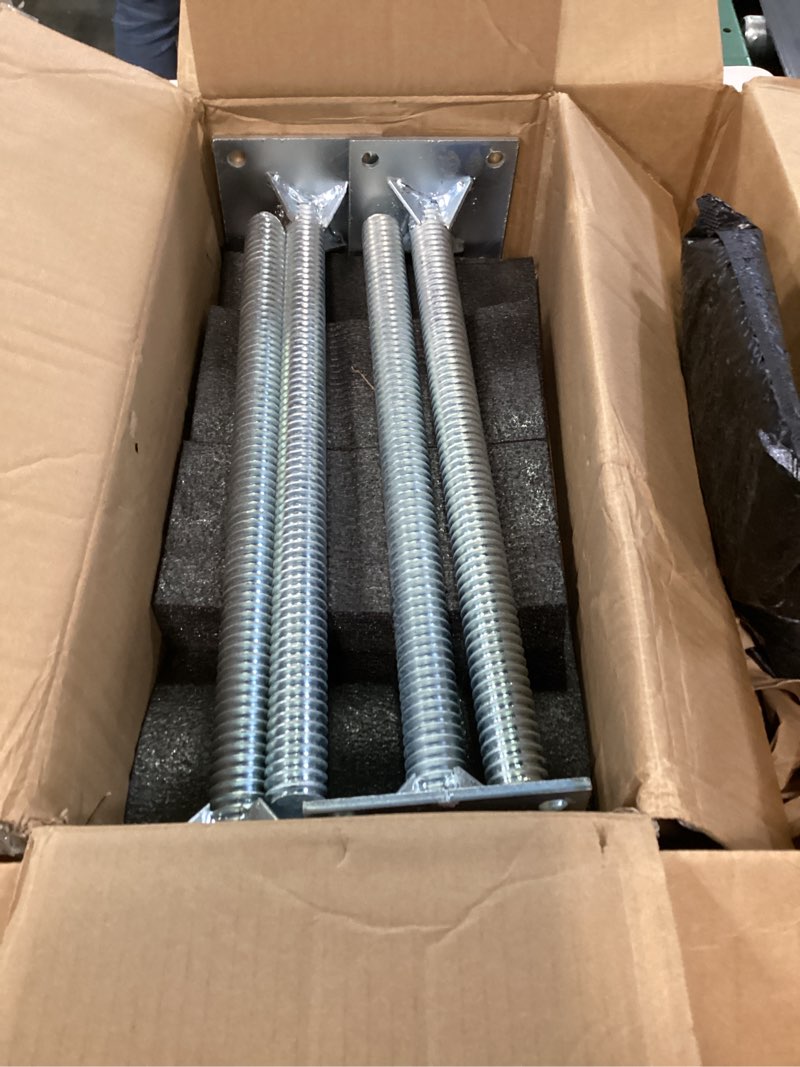 Condition photo showing Good Condition for 18" Scaffold Adjustable Leveling-Jack Parts - Yzzwer Galvanized Solid Threaded Rod Scaffolding Feet for Baker Style Scaffolding 4 Pack