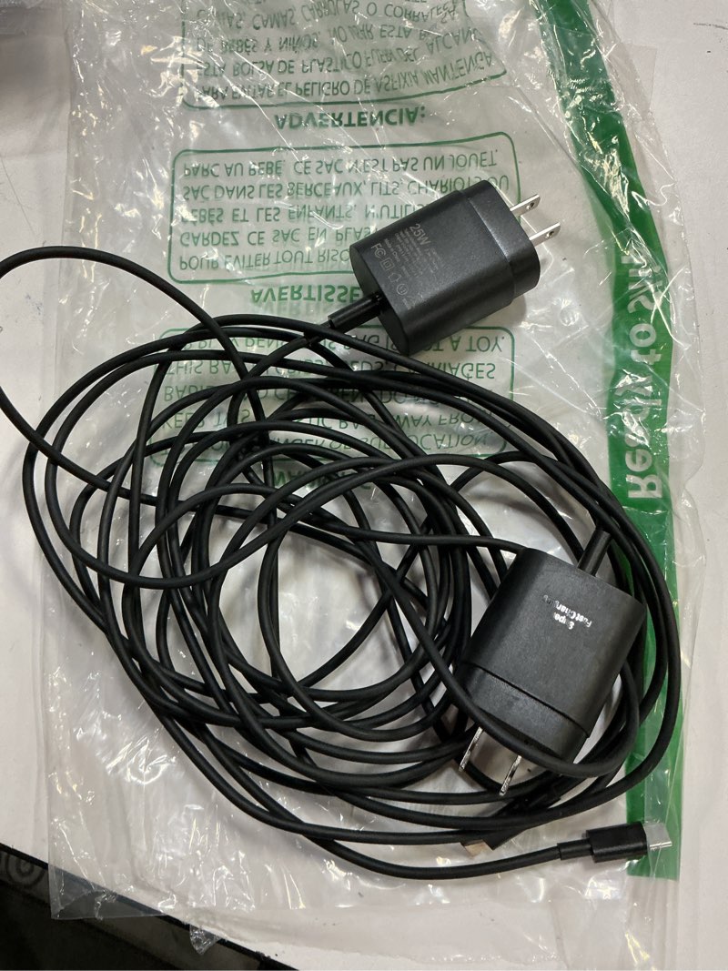 Condition photo showing As Is for USB C Fast Charger,25W Android Phone Charger for Samsung Super Fast Charger Type C Charger Cord & 10 Ft USB C Cable Fast Charging for Samsung Galaxy S25/S24/S23/S22/S21/S20/Plus/Ultra,2 Pack Black 10Ft
