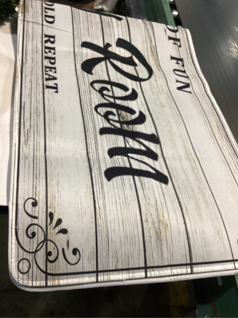 Condition photo showing Good Condition for laundry room rug non slip floor mats farmhouse large laundry rugs for laundry runner room mat washer and dryer carpet laundry room decor 24x72inch(white) 24x72inch a4-white