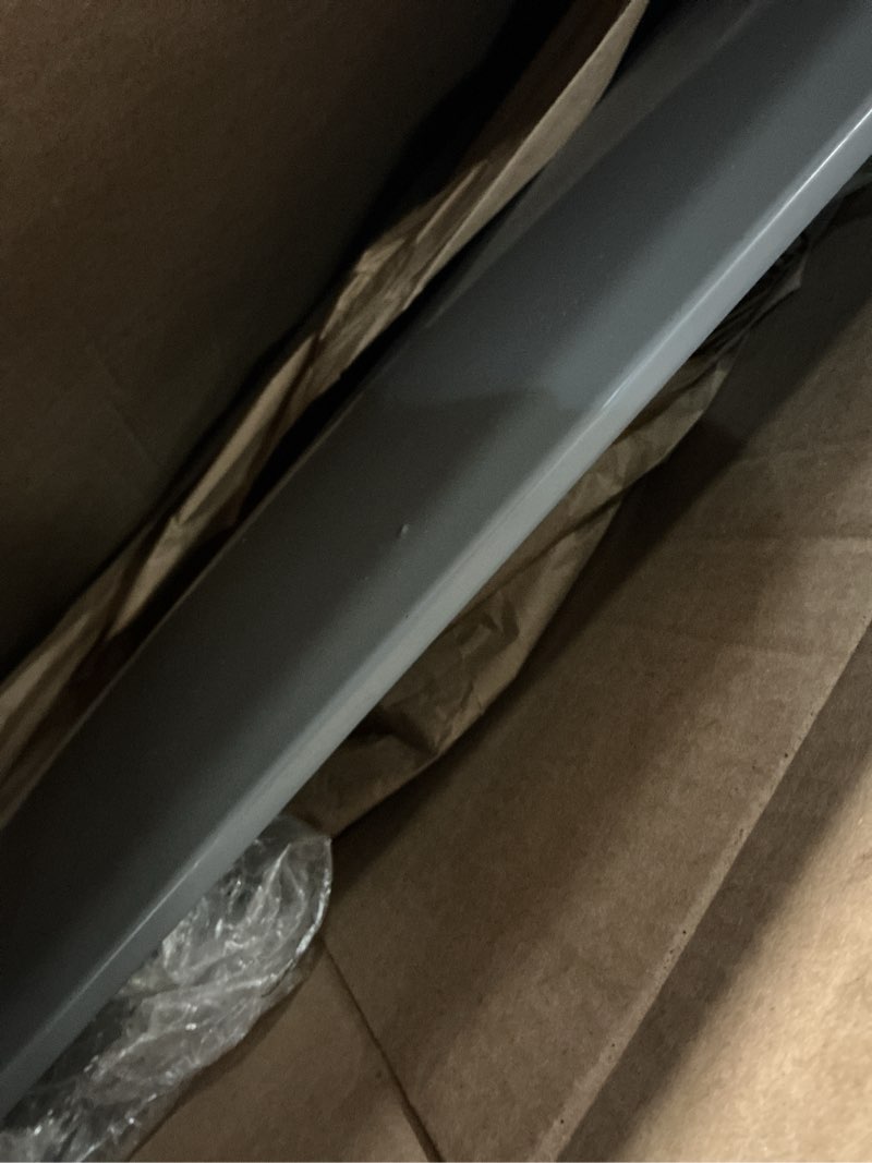 Condition photo showing As Is for 27 inch ash pan replacement parts for char griller 1224, 1324, 2121, 2222, 2727 and charbroil grills, charcoal tray with 2pcs fire grate hanger set 27 " x 13 "
