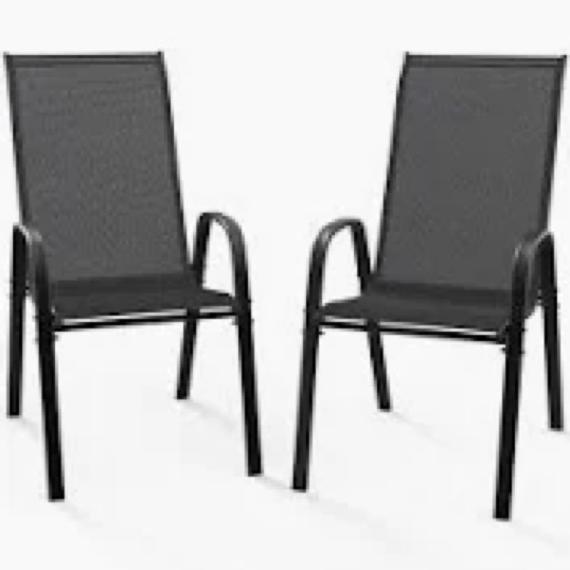 Outdoor Stackable Dining Chairs(Set Of 2)