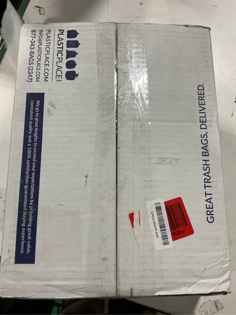 Condition photo showing Good Condition for Plasticplace 55-60 Gallon Trash Bags ? 1.2 Mil ? Black Heavy Duty Garbage Can Liners ? 38” x 58” (50 Count) 50 Count (Pack of 1)