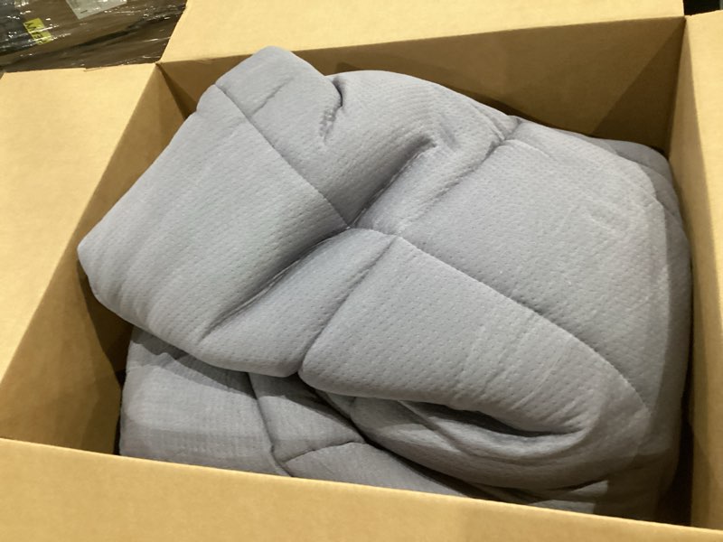 Condition photo showing As Is for niagara sleep solution ultra soft twin size mattress topper - rayon derived from bamboo pillow top mattress pad for back pain relief - naturally cooling for hot sleepers, gray twin 5 gray
