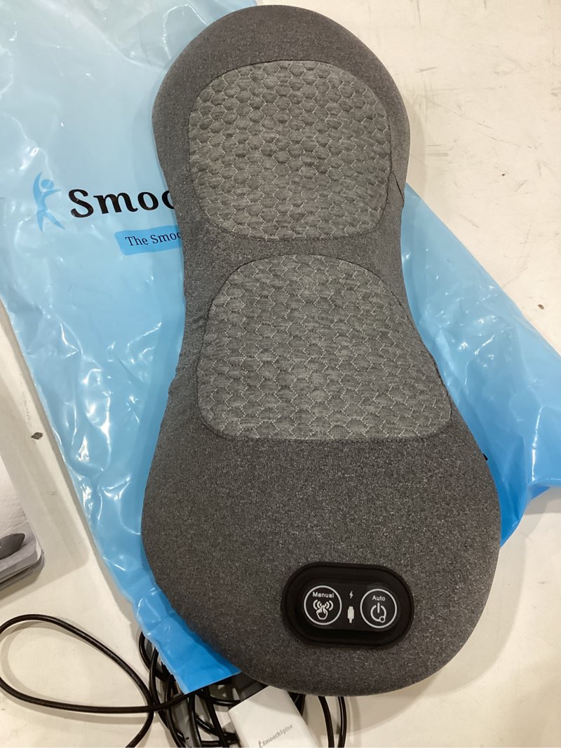Condition photo showing Good Condition for Smooth Triple Fusion Back Massager, 2026 Upgrade 3 in 1 Lumbar Pillow for Bed and Chair, Back Massager with Vibration and Traction Against Pain for Back and Neck and Shoulder (Dark Gray)