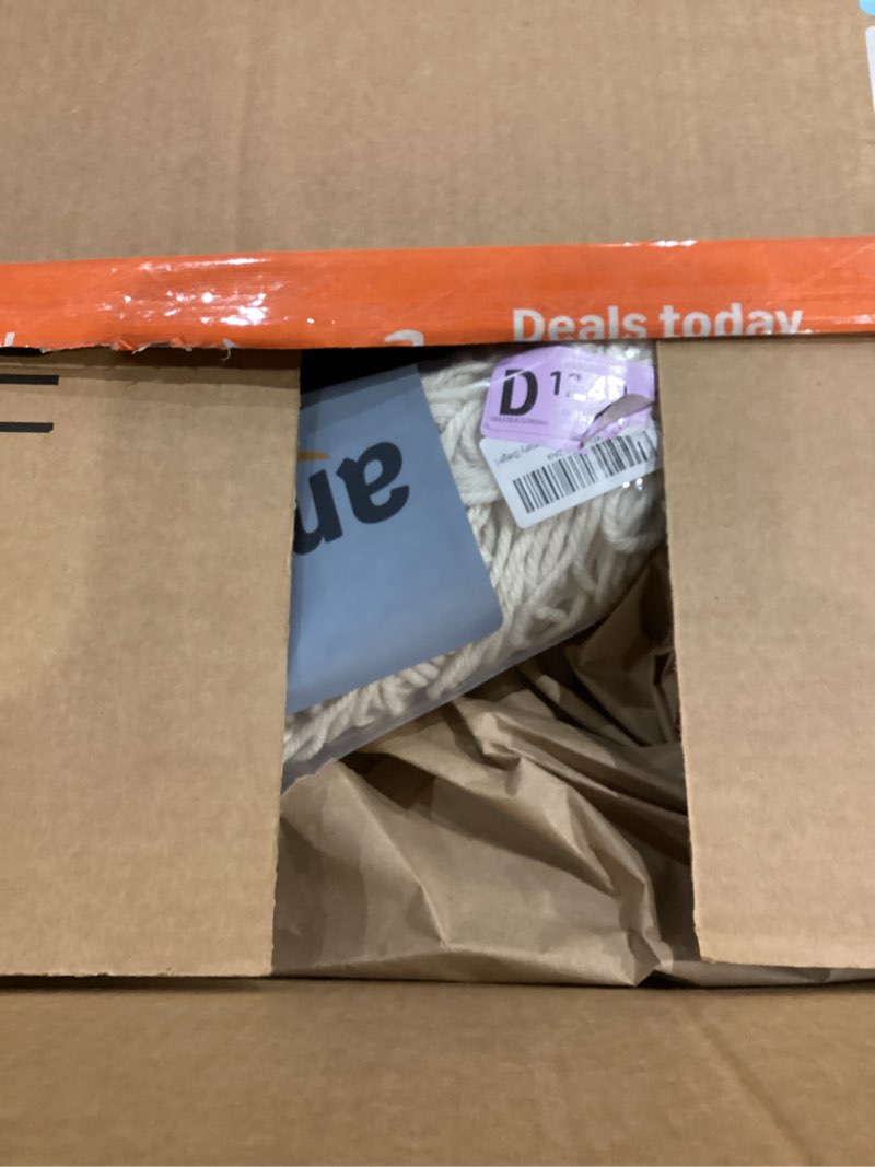 Condition photo showing New/Like New for Dremisland Macrame Woven Wall Hanging Boho Geometric Woven Tapestry Beige & Grey Cotton Handmade Bohemian Art Decor with Tassel Craft Ornament for Bedroom Living Room Apartment Nursery (Beige-)