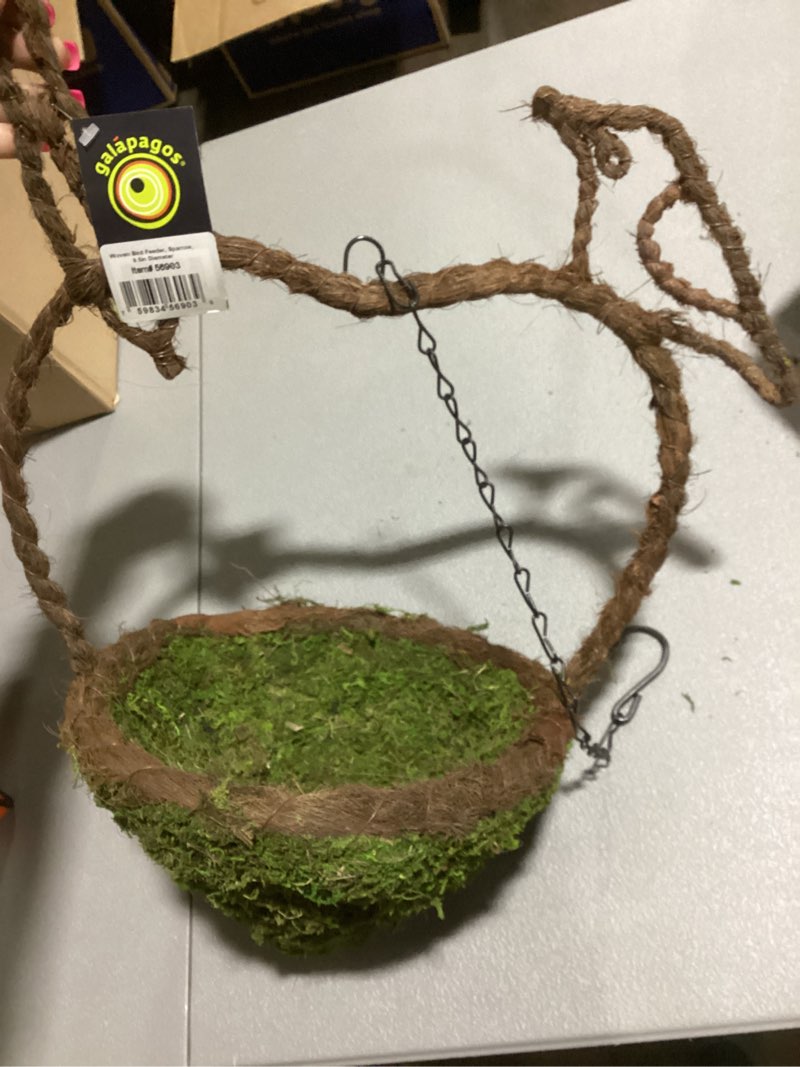 Condition photo showing New/Like New for SuperMoss (56903) Woven Bird Feeder, 9.5", Sparrow