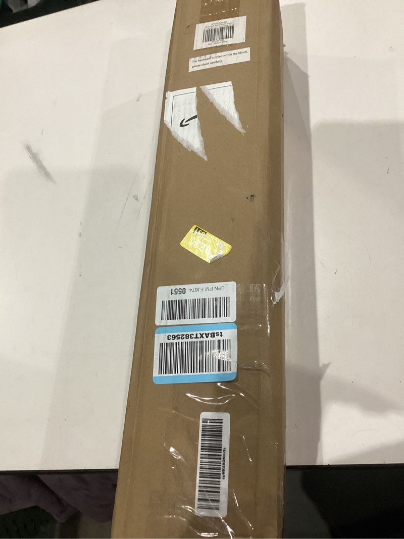 Condition photo showing New/Like New for LazBlinds No Tools No Drill Cordless Bamboo Roman Shades, Light Filtering Window Treatment, Roll Up Bamboo Blinds for Windows 20'' W x 48'' H, Eastfield Teak Light Filtering-eastfield Teak 20" W x 48" H