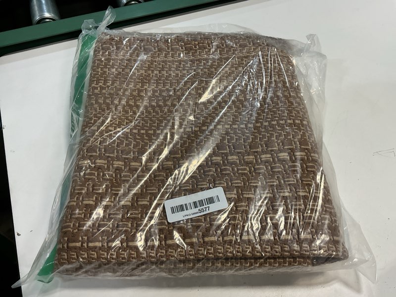 Condition photo showing New/Like New for matessenz 3x5 ft washable area rug, textured natural woven low-profile entryway rug with non-slip backing, neutral light brown accent rug for bedroom, living room