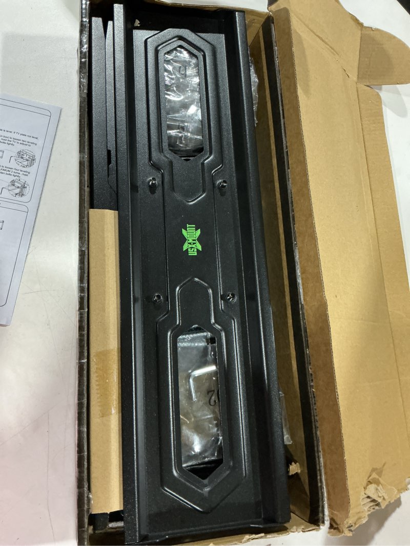 Condition photo showing As Is for usx mount tv wall mount for 32-74 inch flat screen/led/4k up to 110lbs, full motion tv mount bracket with swivel & tilt articulating dual arms, max vesa 400x400mm, fits 12/16" wood studs 32-74inch