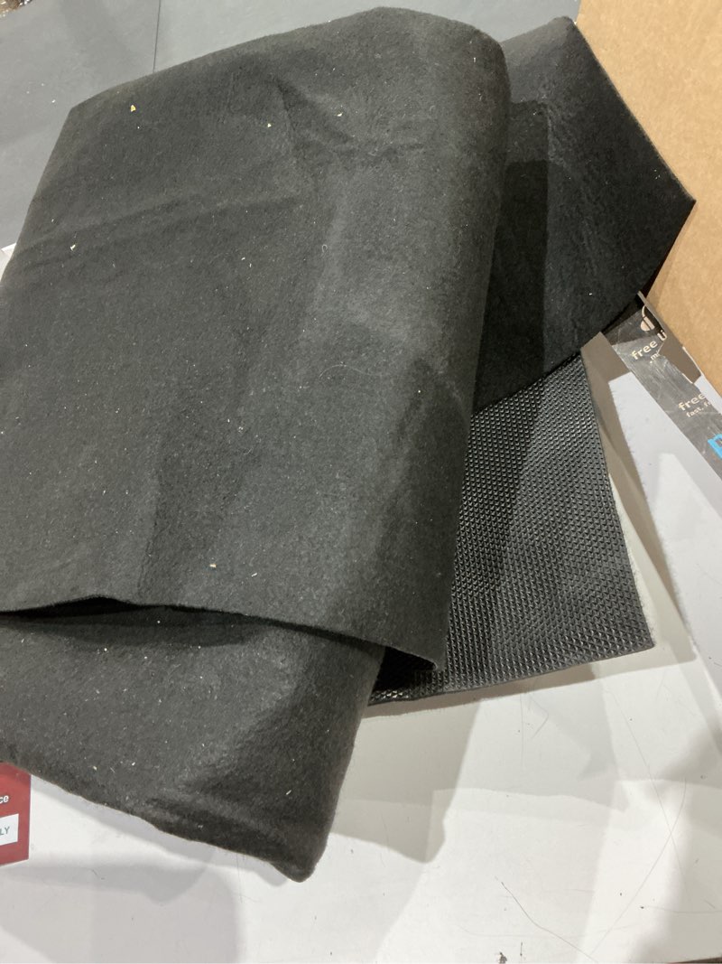 Condition photo showing As Is for tuffiom oil spill mat with tape,garage floor mat for under car,oil absorbent mat for garage waterproof,oil drip change parking mat for driveway,reusable,washable black