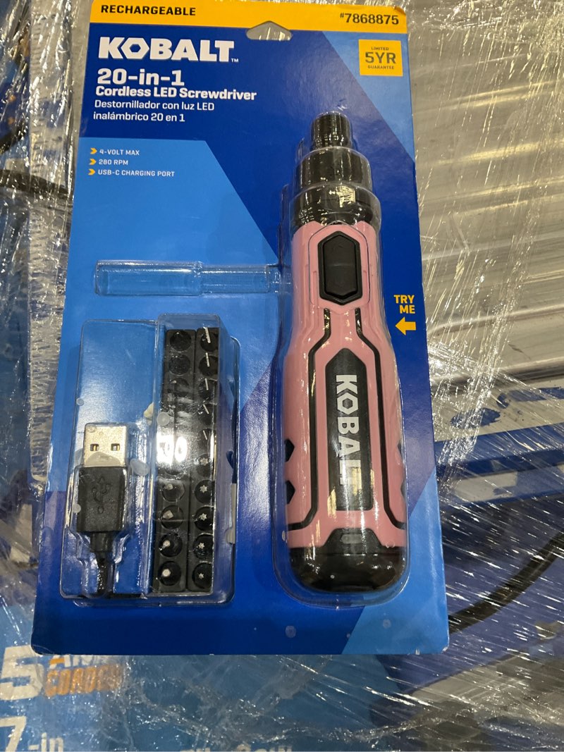 Condition photo showing As Is for kobalt screwdriver 4-volt 1/4-in cordless screwdriver (battery included and charger not included)