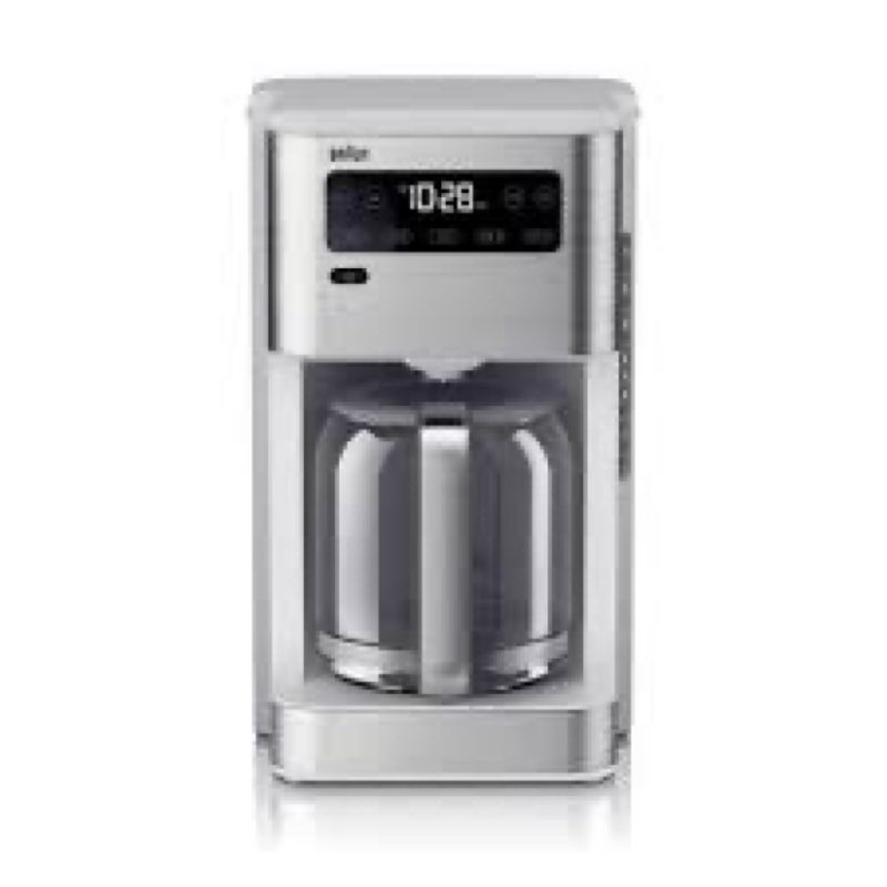 braun pureflavor 14?cup programmable coffee maker – fast brew speed, touch display, bold & brew?over