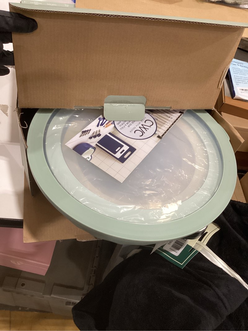 Condition photo showing As Is for COOK WITH COLOR Mixing Bowls with Lids - 12 Piece Plastic Nesting Bowls Set includes 6 Prep Bowls and 6 Lids, Diamond Design - Microwave Safe, Mint Mint Diamond