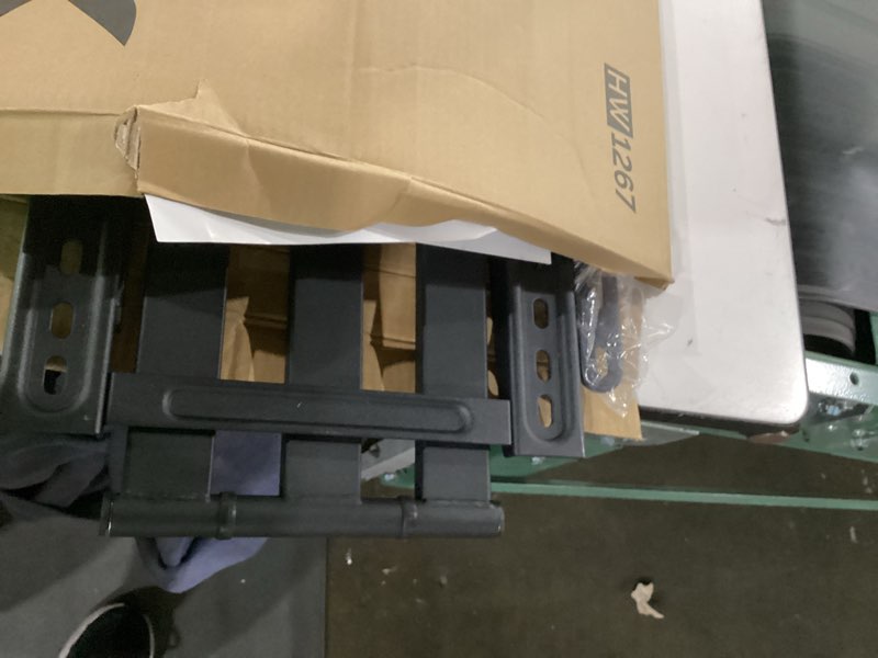 Condition photo showing As Is for montek ultra slim tv wall mount for 43-75 inch tvs | 1.1\" thin low profile full motion bracket | dual swivel articulating arms with tilt | max vesa 600x400mm | holds 132lbs | fits 16\"/18\" studs