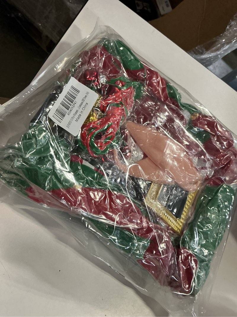 Condition photo showing New/Like New for 13Pcs Women Christmas Elf Costume Set,Santa's Helper Costume,Green Christmas Elf Dress,Xmas Elf Party Cosplay Medium