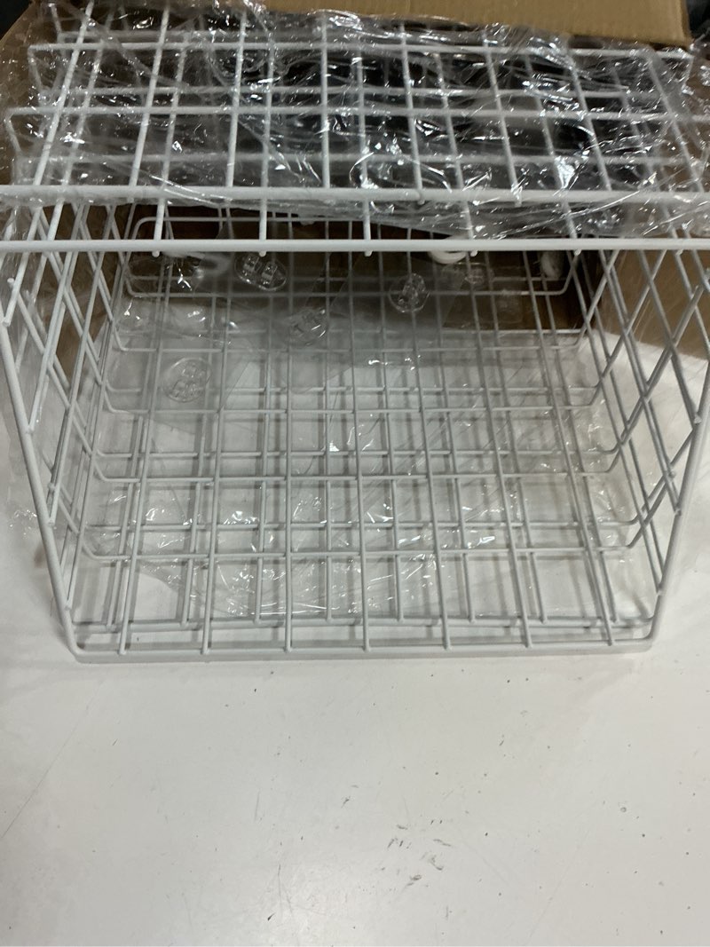 Condition photo showing New/Like New for greentainer 2 pack bath toy storage organizer, large rustproof metal wire basket, wall mounted hanging bathtub holder, bathroom shower caddy for tub toys & toiletries white