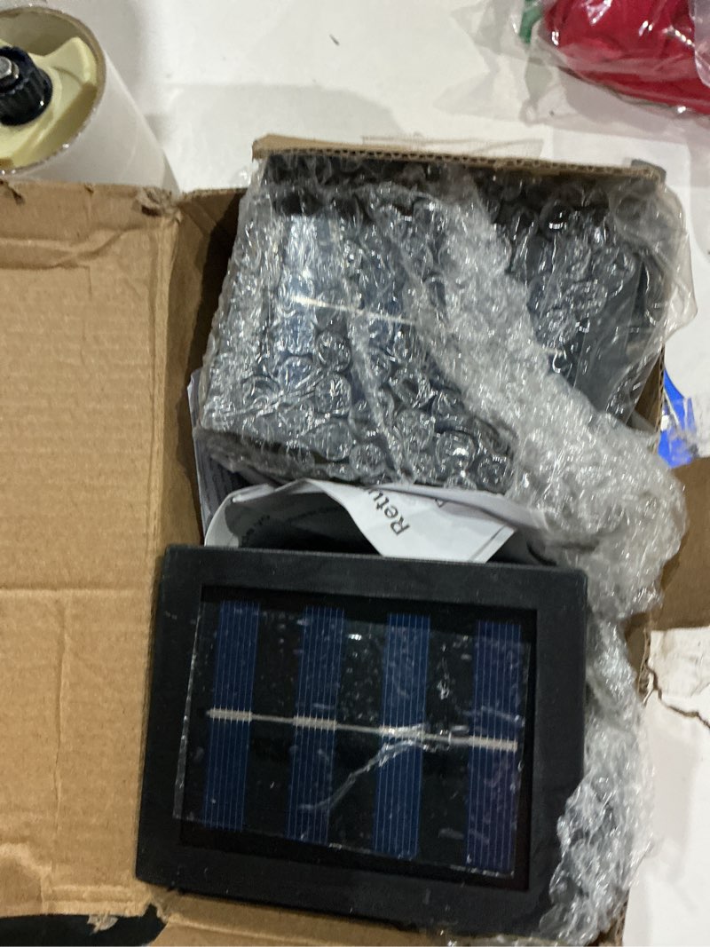 Condition photo showing Good Condition for 4 pack solar fence lights outdoor wall lights plastic solar powered deck step stair lights mandala theme waterproof fence solar light for garden post patio yard decor, gardening gifts for women mom
