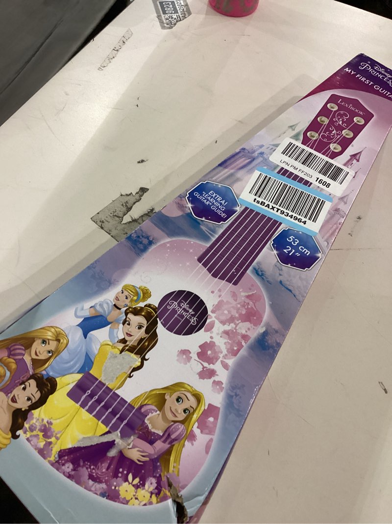 Lexibook, Disney Princess, My First Guitar for Children, 6 Nylon Strings, 21" Long, Guide Included, 