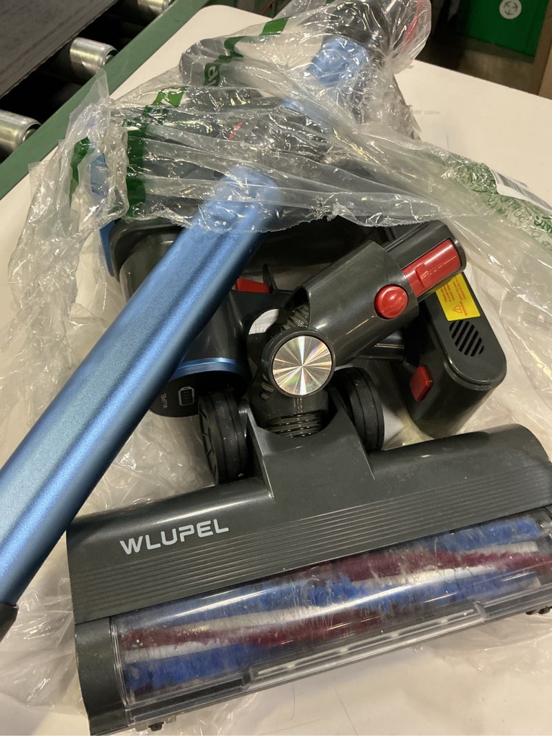 Condition photo showing As Is for WLUPEL Cordless Vacuum Cleaner,30KPA 400W Stick Vacuum with Max to 45 Mins Runtime Battery,80000RMP Powerful Motor Handheld Vacuum for Hard Floor/Carpet/Pet Hair/Car