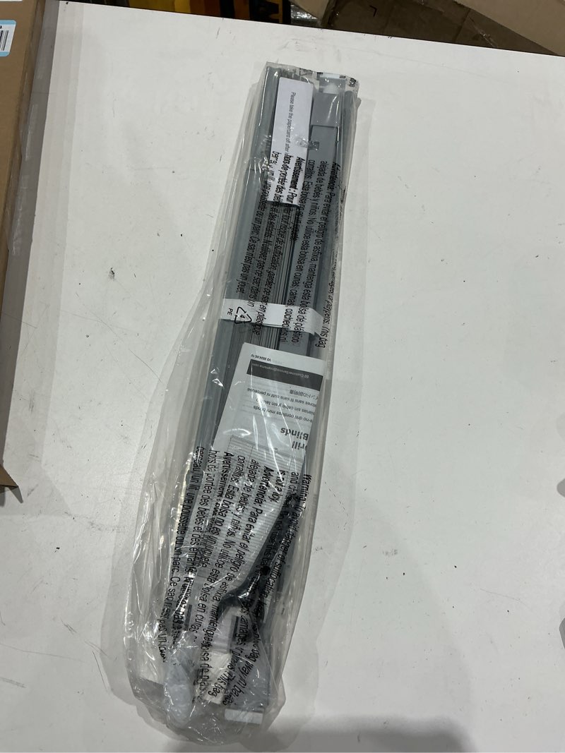 Condition photo showing Good Condition for lazblinds no drill blinds for indoor windows, cordless 1" vinyl mini blinds, privacy s-curve blinds for windows, room darkening horizontal window blinds and shades for home, 22" w x 48" h, grey grey 22" w × 48" h