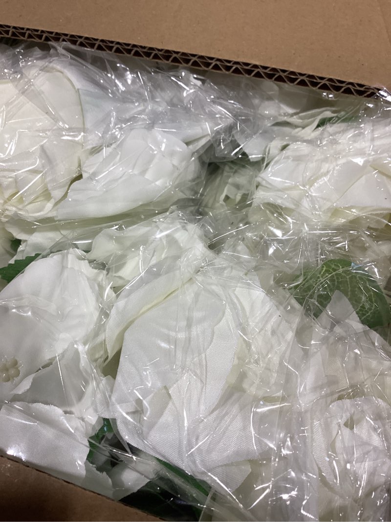 Condition photo showing Good Condition for nuptio flower ball arrangement bouquet - 10 pcs 15.7 inch diameter white fake flowers roses balls for centerpieces tables - artificial rose arrangements for wedding centerpiece table decorations
