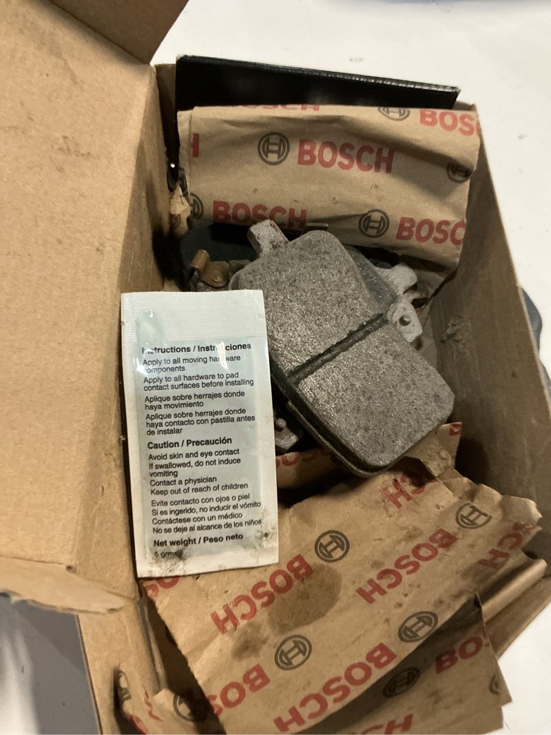 Condition photo showing As Is for bosch bc1160 quietcast premium ceramic disc brake pad set for: chevrolet cobalt, hhr, malibu; pontiac g5, g6; saturn aura, front