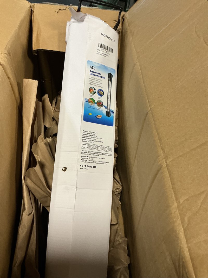 Condition photo showing Good Condition for mq 23 in submersible led aquarium light, 9w color changing fish tank light with remote control, ip68 crystal glass 30 leds lights bar, for fish tank 30-37 inch 30led-length 23"