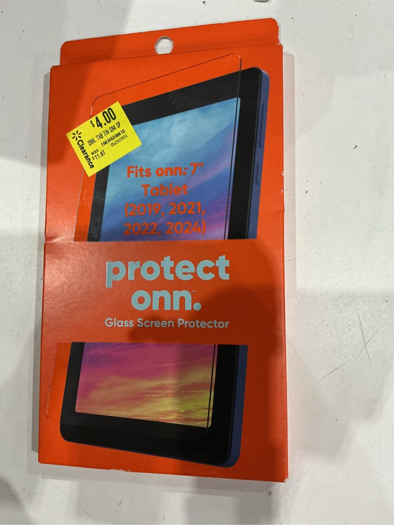 Condition photo showing New/Like New for onn. glass screen protector for onn. 7" tablet gen 1 / 2 / 3 / 4 (2019, 2021, 2022, 2024 model)