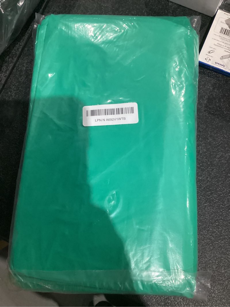 Condition photo showing Good Condition for pureegg plastic table cloth disposable 10 pack, 84'' round table cloths, st patricks day, christmas decorations, tablecloths, round, forest, emerald, plastic cover, leakproof & sturdy, green green 84" round