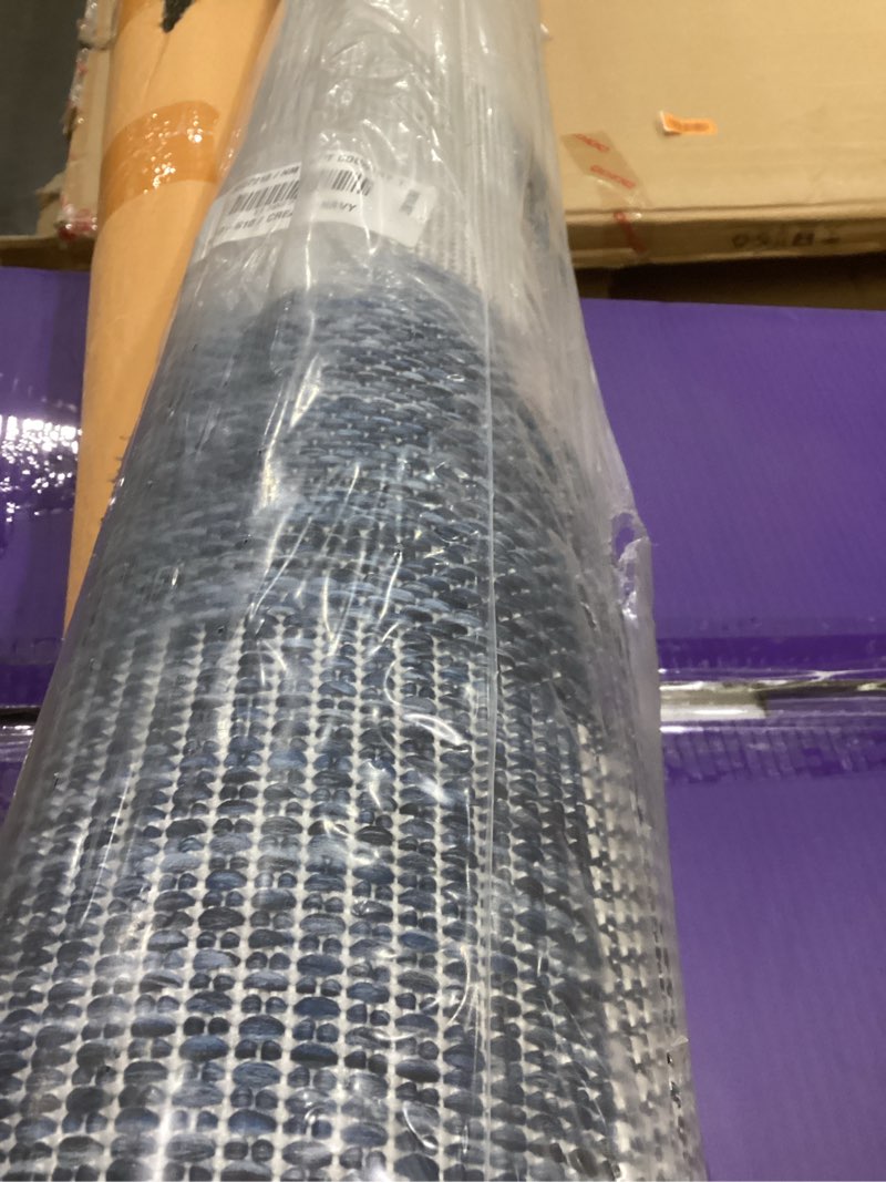 Condition photo showing New/Like New for Nicole Miller New York Patio Country Ombre Chevron Indoor Outdoor Area Rug, UV Fade Resistant, Low Pile, Navy Blue/Cream, 7'9"x10'2" Navy Blue/Cream 7'11" x 10'2" (Rectangular)