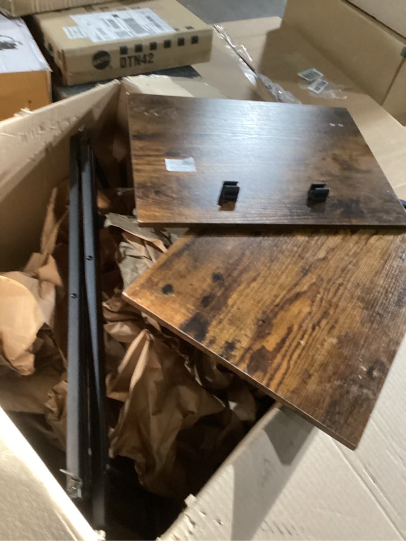Condition photo showing Good Condition for similar hongtamoya 3 tier-coffee bar stand station cart with storage drawer, extended worktop coffee table, farmhouse corner bar cabinet for small spaces, barkers rack home bar for entryway, living room brown