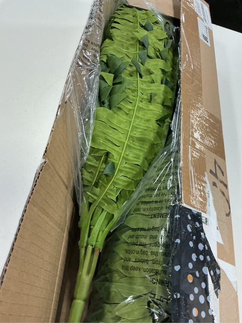 Condition photo showing Good Condition for fake ferns - set of 2 faux boston ferns large artificial plants, 40 leaves per bouquet, 35 inches large artificial ferns for outdoors/indoor home, office, garden decoration