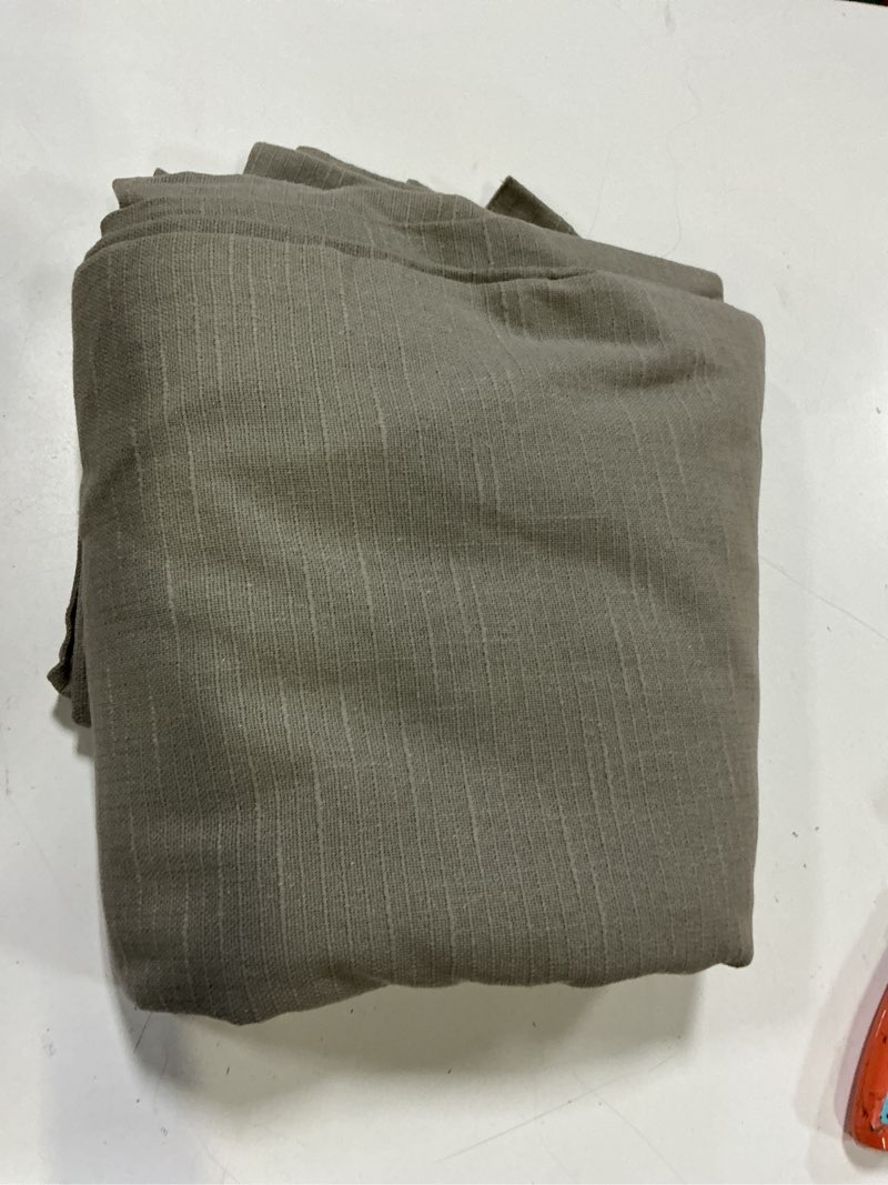 Condition photo showing Good Condition for quince cotton slub room darkening curtain - single panel, 48x84, grey