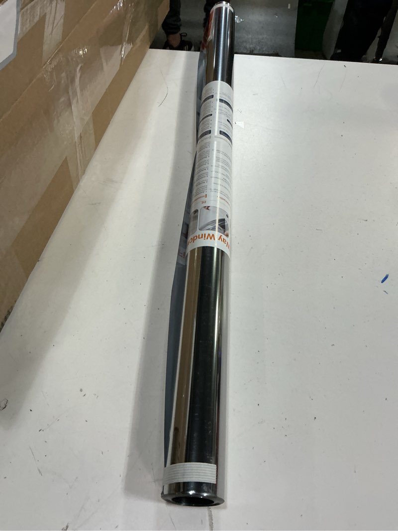 Condition photo showing Good Condition for rabbitgoo window privacy film one way window tint for home, removable reflective heat sun blocking anti uv glass door covering, mirror tinting film house office, 29.5 in x 13.1 feet, silver 29.5" x 157.4" silver