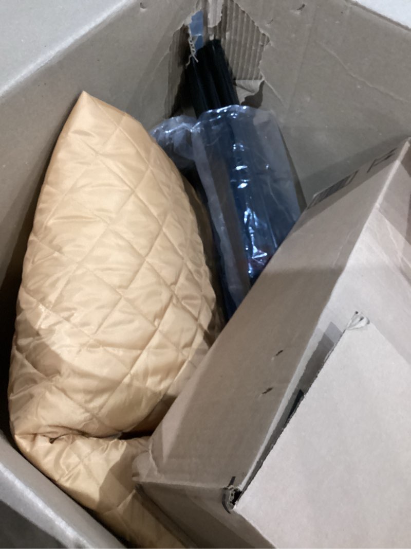 Condition photo showing As Is for Omzer Baby Playpen with Mat 71"×59" - Extra Large Playpen for Babies and Toddlers with Mat Included, Safety Playard for Baby with Gate, All-Wrapped Soft Sponge Baby Gate Playpen with Stable Mat Velcro Beige 71x59x26 Inch