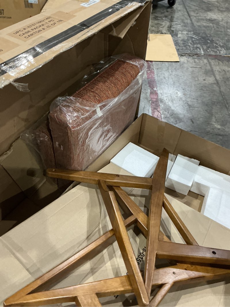 Condition photo showing Good Condition for ink+ivy rocket - mid century modern accent chair - comfortable all foam lounge armchair sturdy solid wood frame z rocket retro style